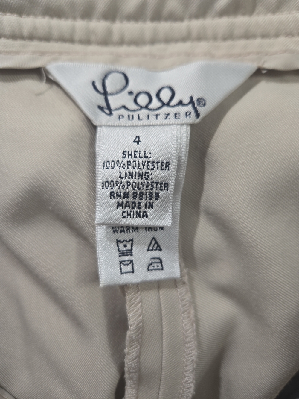 Vintage Lilly Pulitzer White Label Khaki Skort Women's Size 4 Quick Dry Golf - Picture 5 of 8